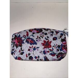 Vera Bradley Grand Travel Large Quilted Cosmetic Bag VINEYARD FLORAL NWT MSRP 55